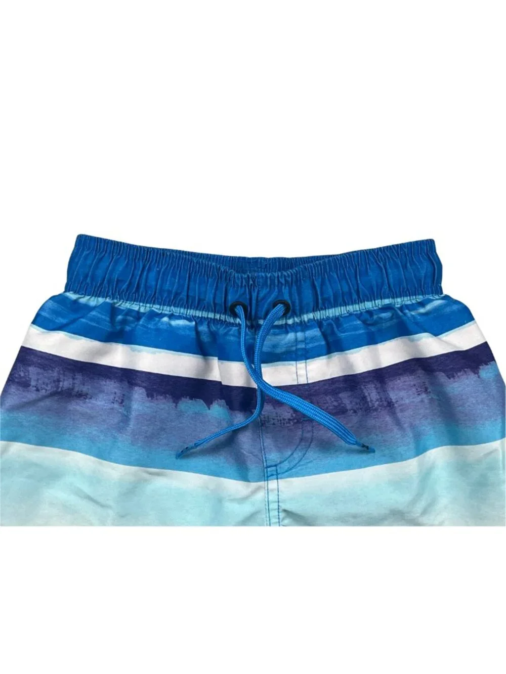 Under Armour Boys Blue Striped Swim Trunks Shorts Size 4 Blue Beach Pool